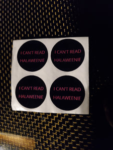 I CAN'T READ STICKER